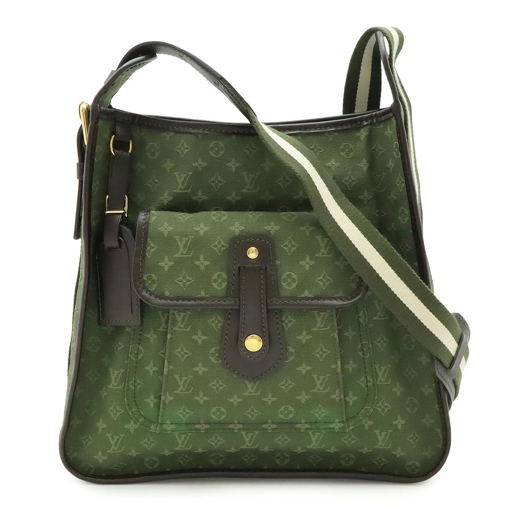 LOUIS VUITTON Monogram Buzas Marie Kate Crossbody Bag Canvas Leather Khaki Green